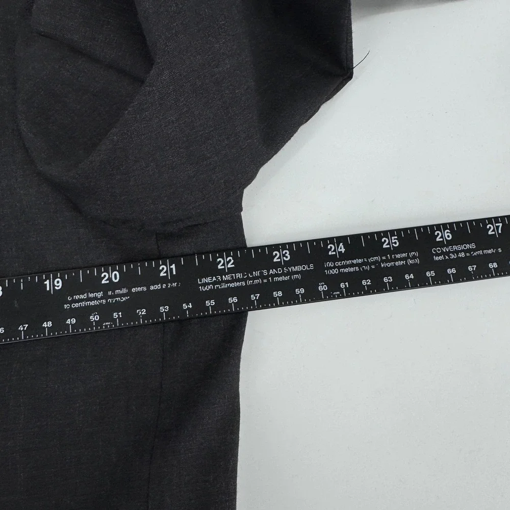 J.Crew Mens 2 Piece Suit Charcoal Gray 3 Button Blazer Trousers 42L